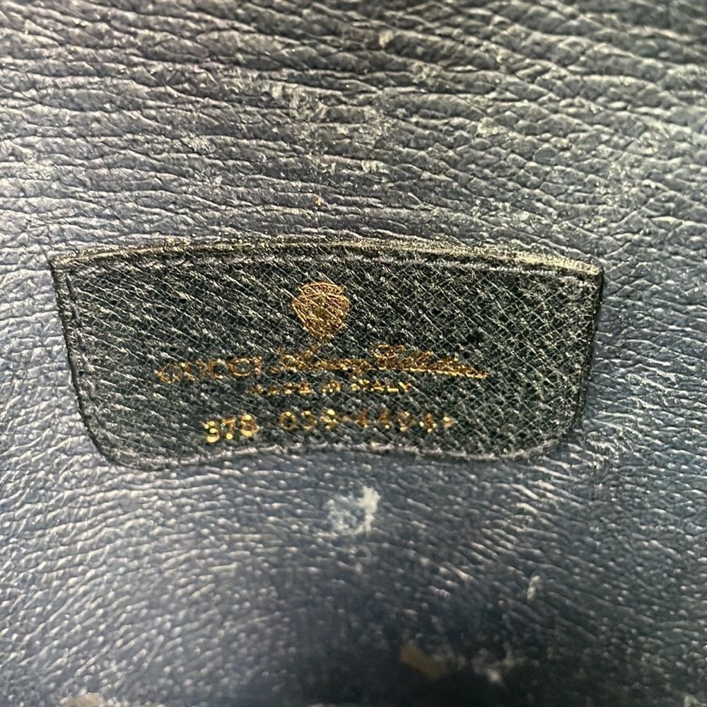 Gucci Small Vintage Blue Logo Clutch - Picture 8 of 9